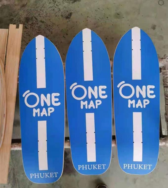 2023 High Quality Maple Mixed Fiberglass Surfboard Custom Land Surf Skateboard