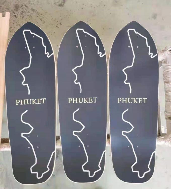 2023 High Quality Maple Mixed Fiberglass Surfboard Custom Land Surf Skateboard